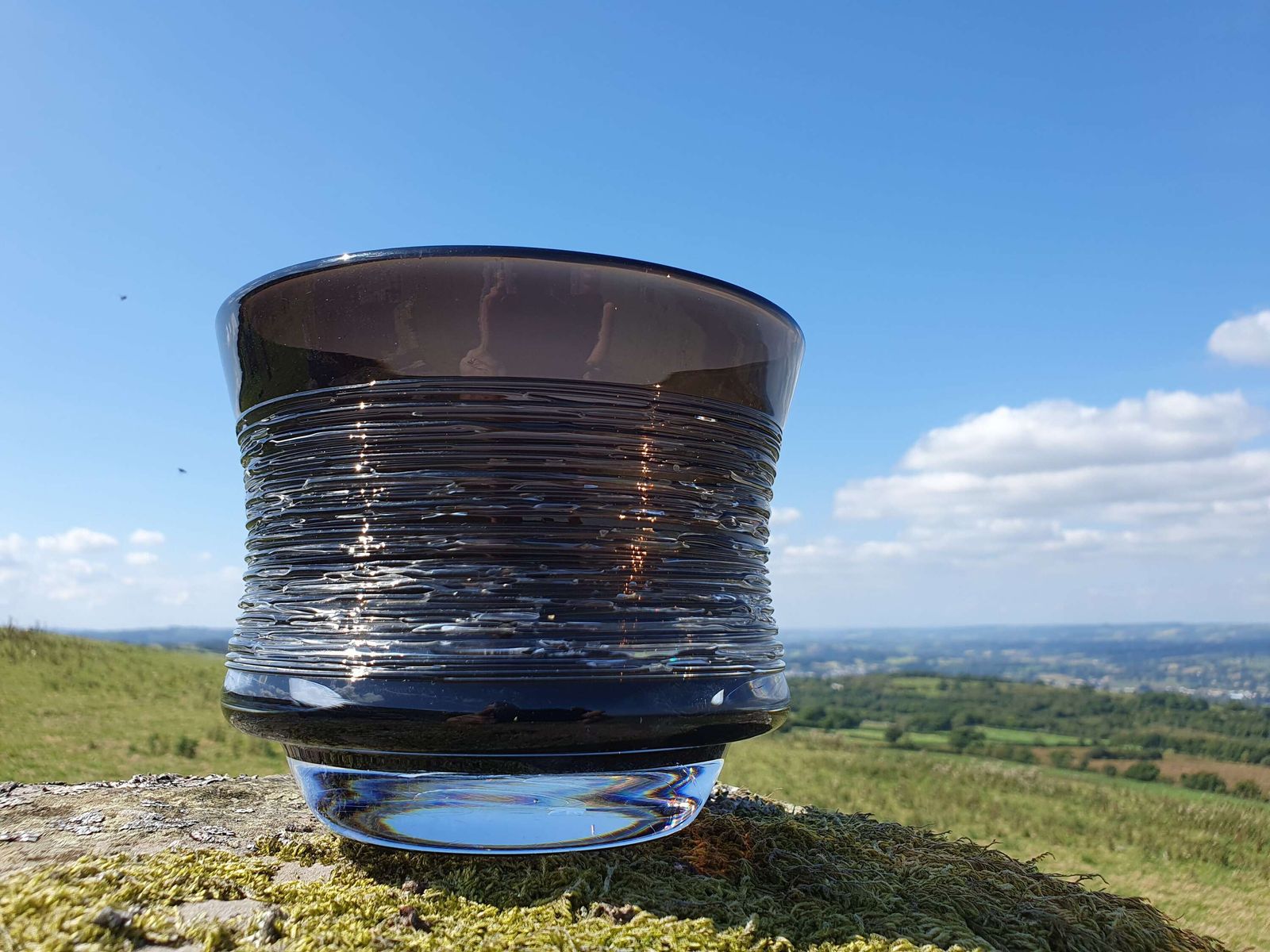 Bengt Edenfalk For Skruf, Sweden. A Fluted Glass Bowl From The "Spun" Series.1960 photo for sale
