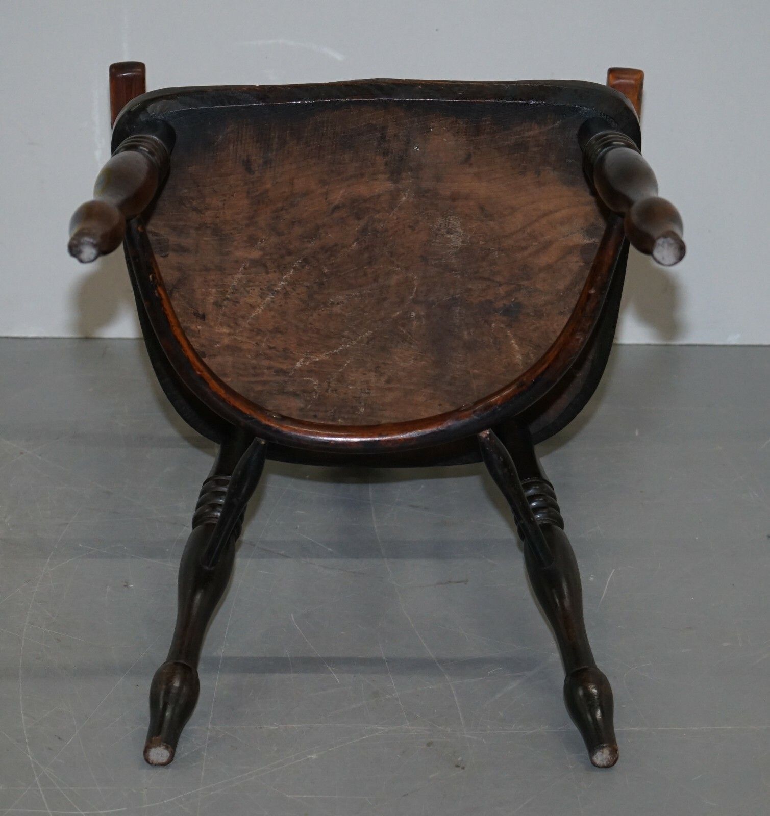 photo for sale Pair Of Burr Yew Wood & Elm Windsor Armchairs Circa 1860 English Country House