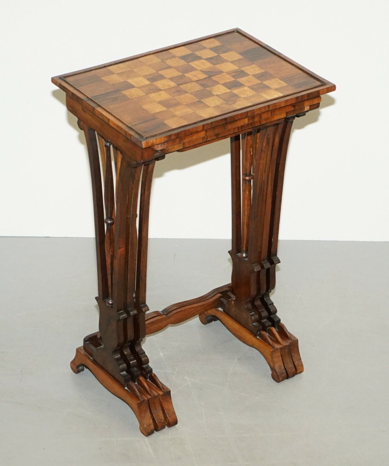Fine Regency Nest Of Rosewood Tables With Chessboard Top Attributed To Gillows photo furniture