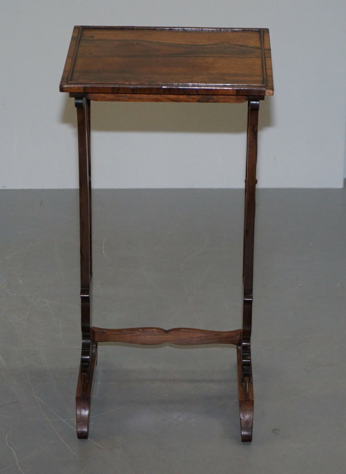 Furniture Fine Regency Nest Of Rosewood Tables With Chessboard Top Attributed To Gillows photo