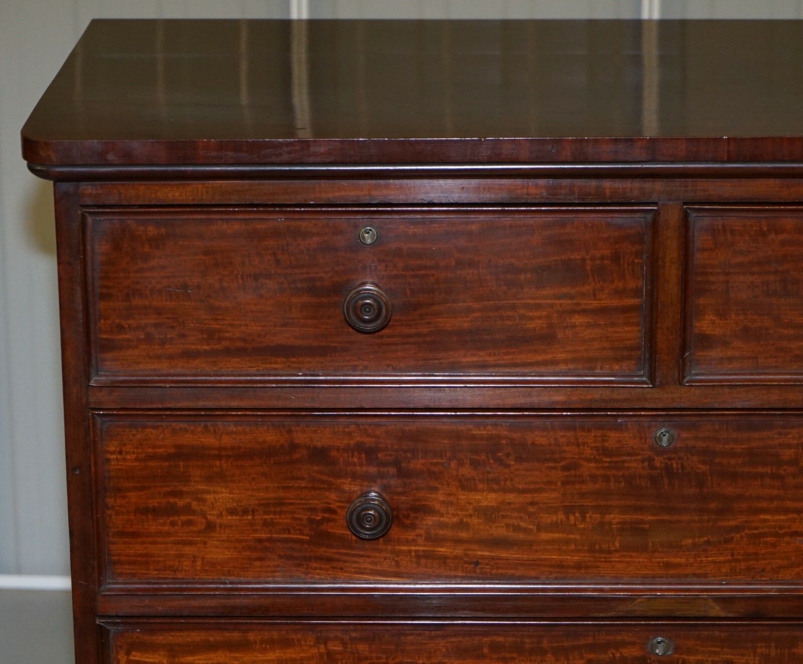 Rare Circa 1760 Thomas Wilson 68 Great Queen Street Mahogany Chest Of Drawers photo vintage