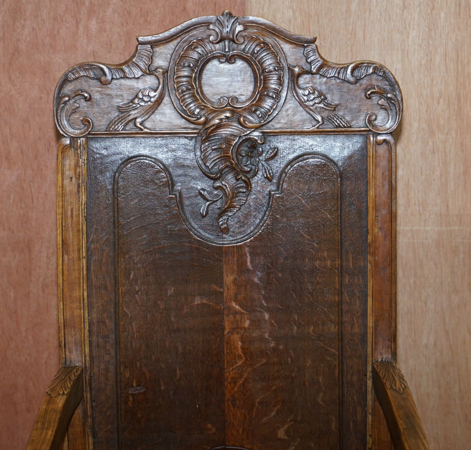 Lovely Original 18th Century Herve Liege Belgium Carved Wood Armchair Wainscot photo Furniture