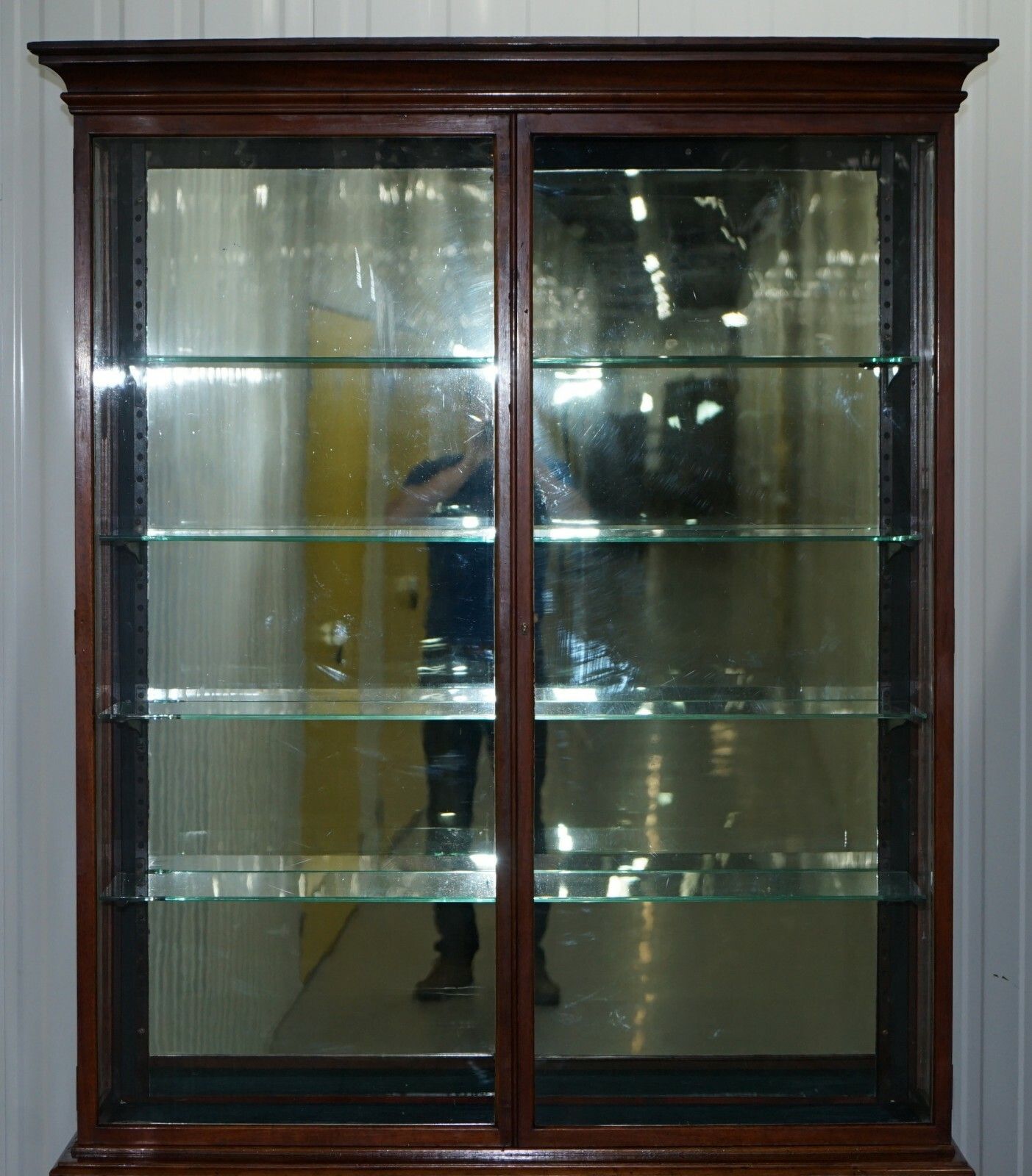 Rare Victorian Haberdashery Apothecary Shops Cabinet Fully Glazed Door Bookcase photo 3500.0
