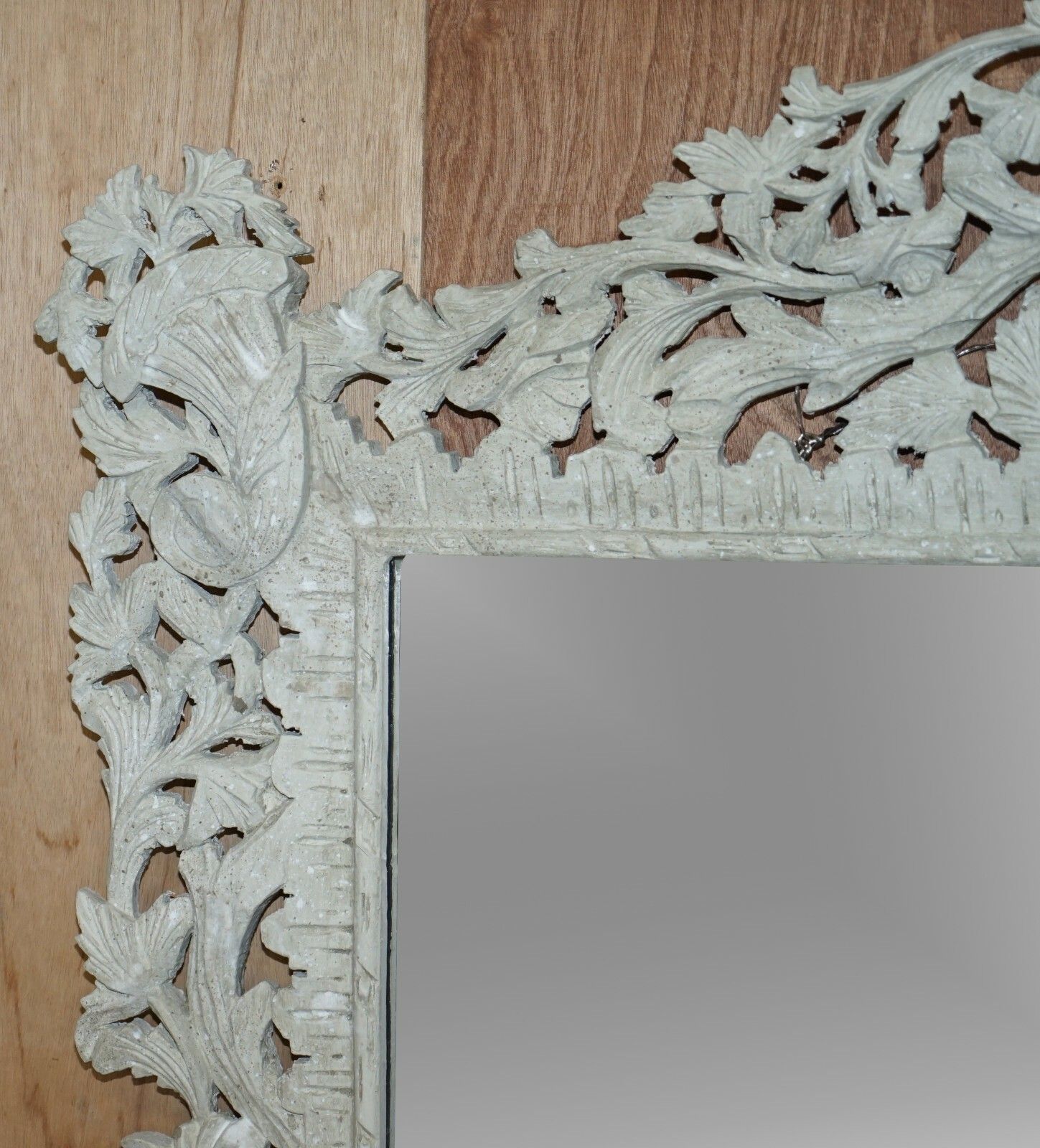 Large Antique Hand Carved & Painted Burmese Liberty's London Overmantle Mirror photo furniture