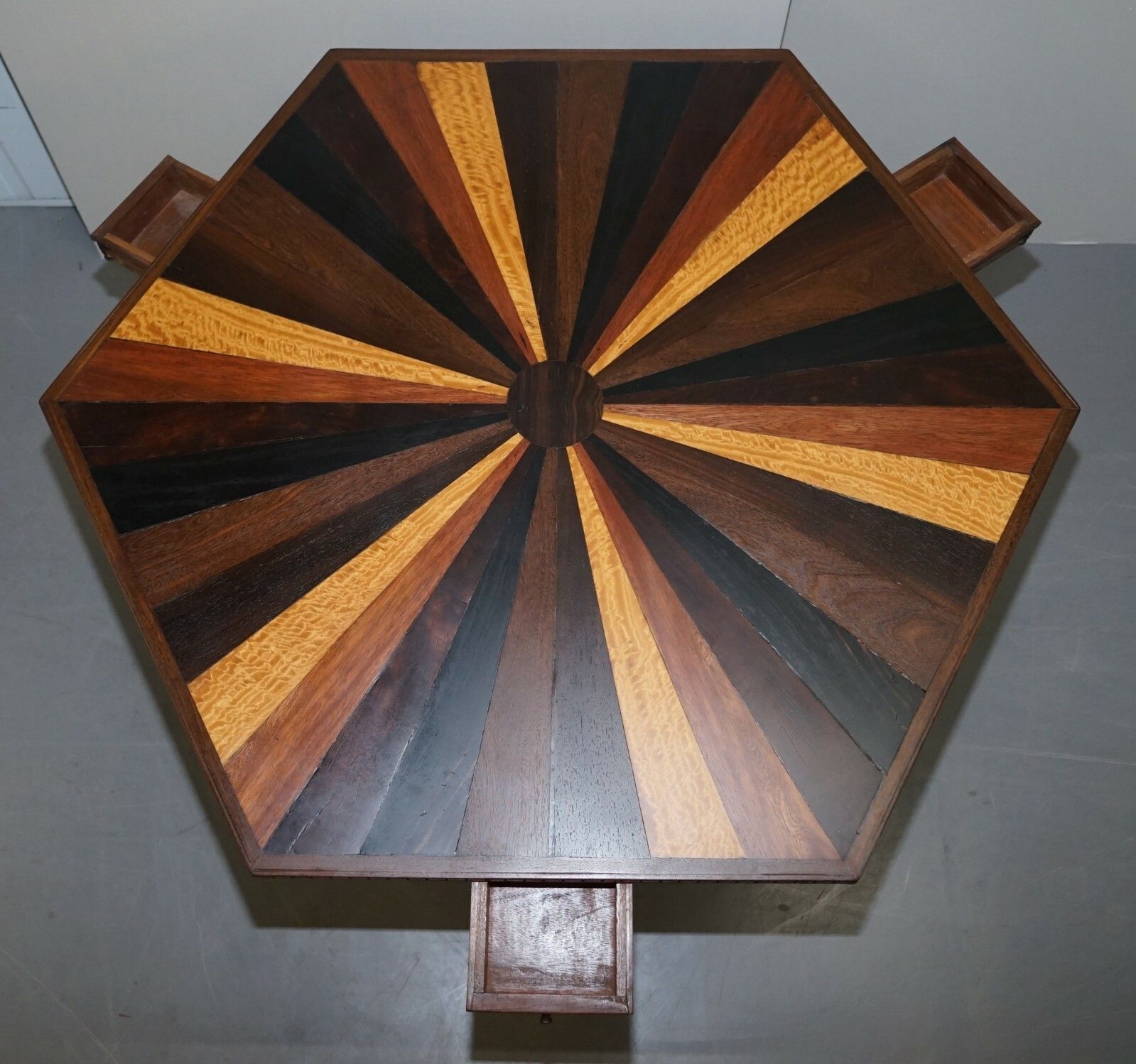 Furniture Sublime 19th Century Anglo Indian Specimen Sample Wood Centre Occasional Table photo