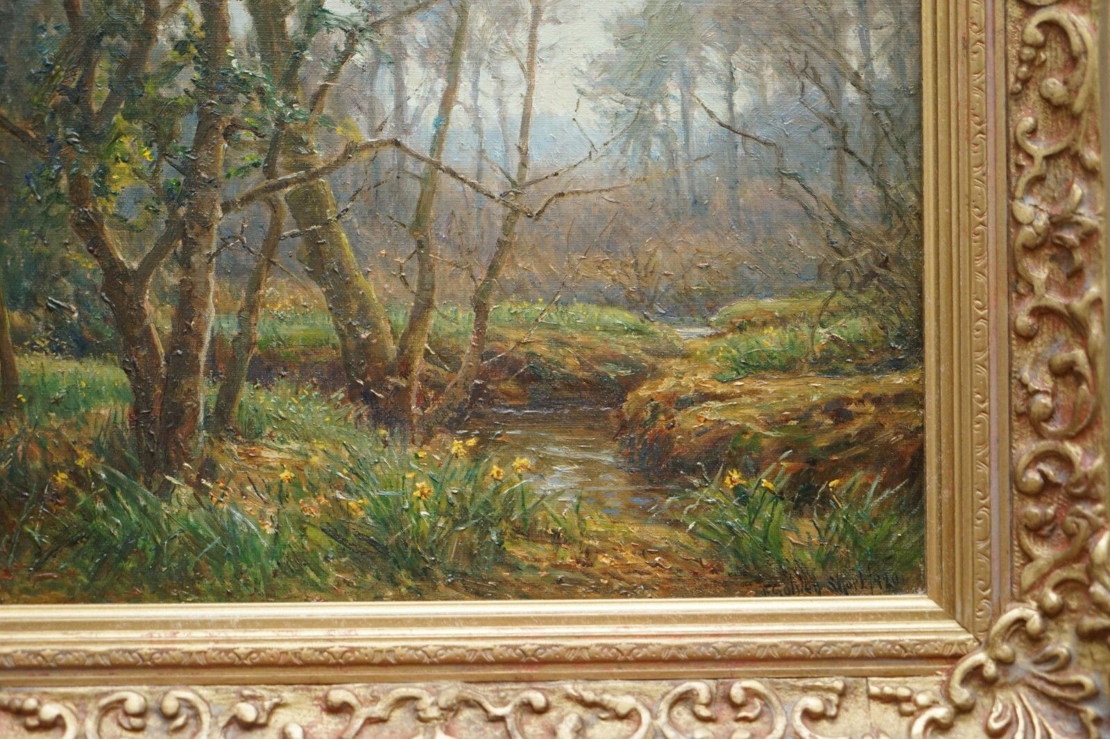 Frederick Golden Short New Forest Woodland Signed & Dated 1920 Oil Painting photo vinterior