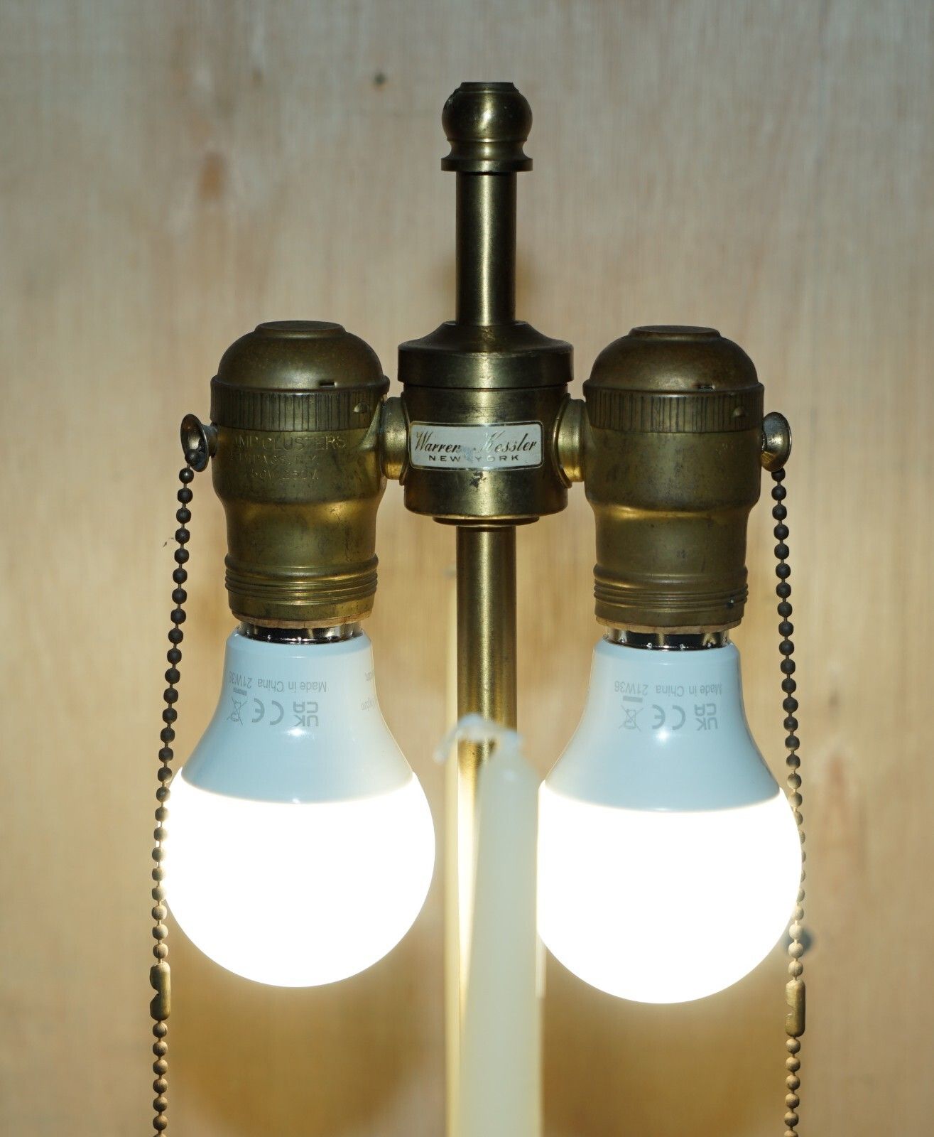 Pair Of Huge 105cm Tall Warren Kessler New York 4 Branch Candelabra Table Lamps photo vinterior