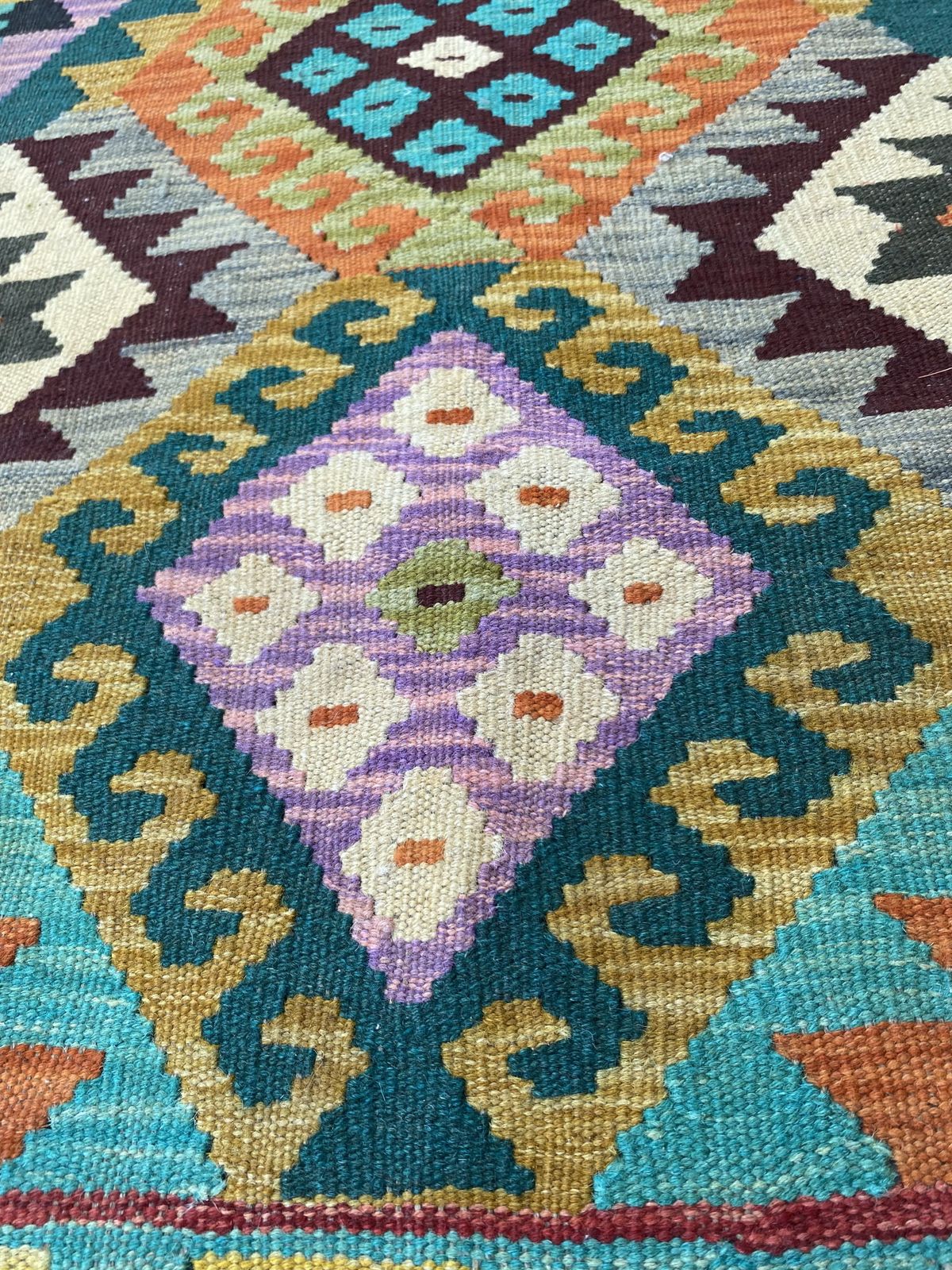 4x6 Multicolor Afghan Handwoven Kilim Flatweave Rug photo 234.0
