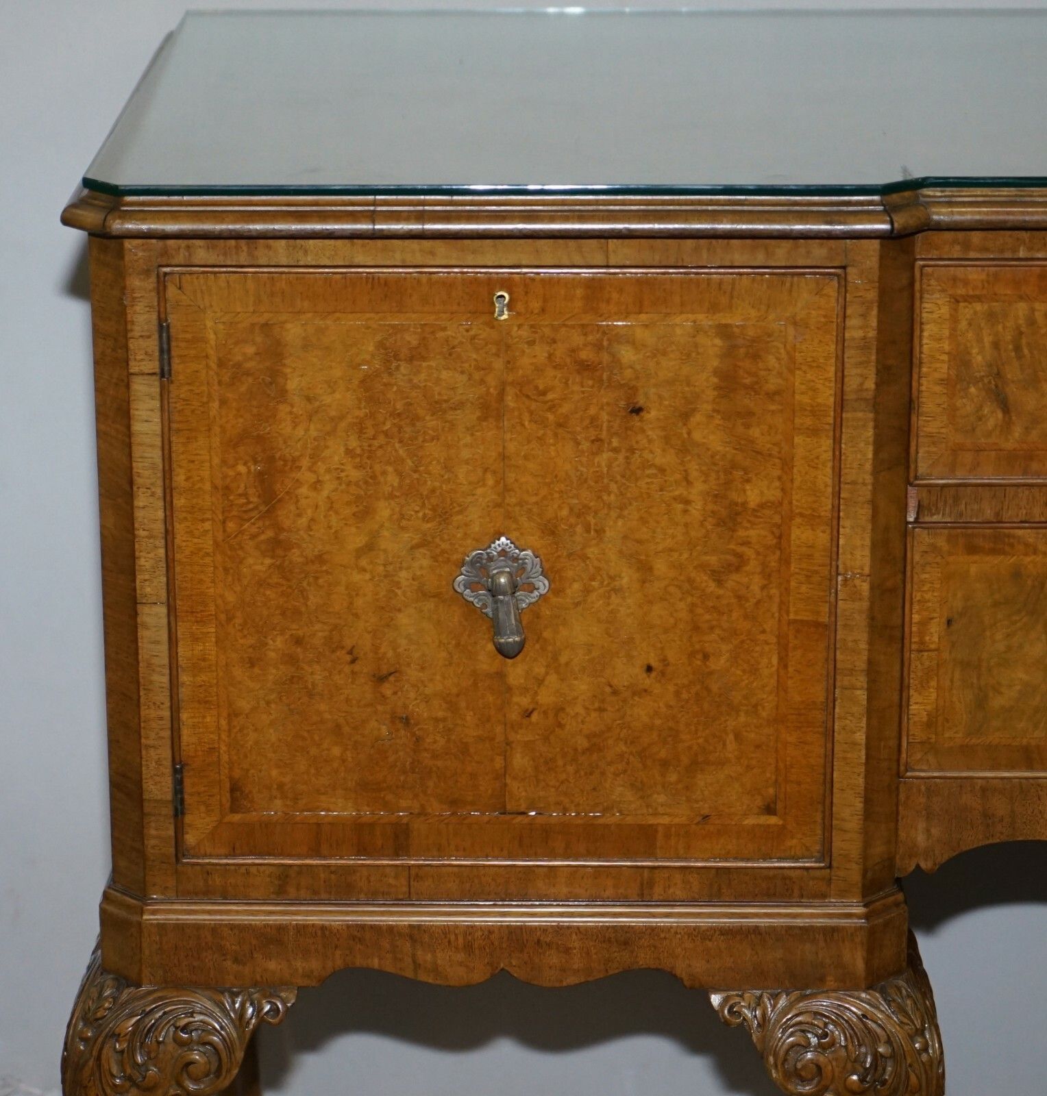 Burr Walnut Art Deco Denby & Spinks Leeds Breakfront Sideboard Part Of A Suite photo Furniture