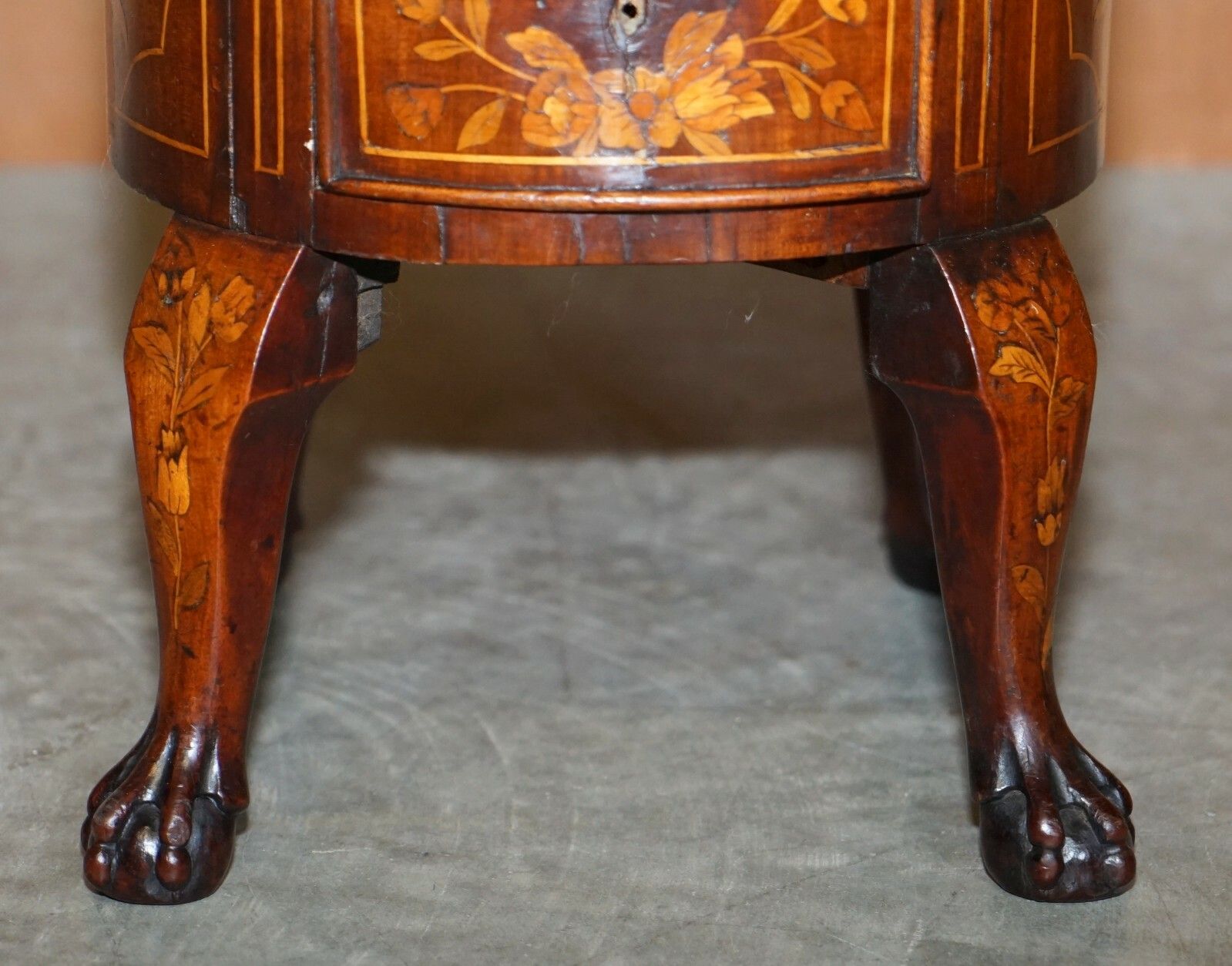 Exquisite Antique Circa 1800 Dutch Inlaid Wine Cooler Bucket Claw & Ball Feet photo 2950.0