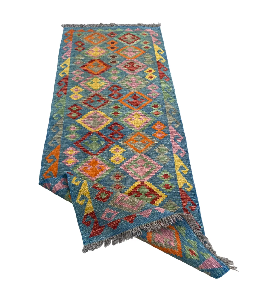 Boho Colourful Kilim Flatweave Living Room Bedroom Rug photo furniture