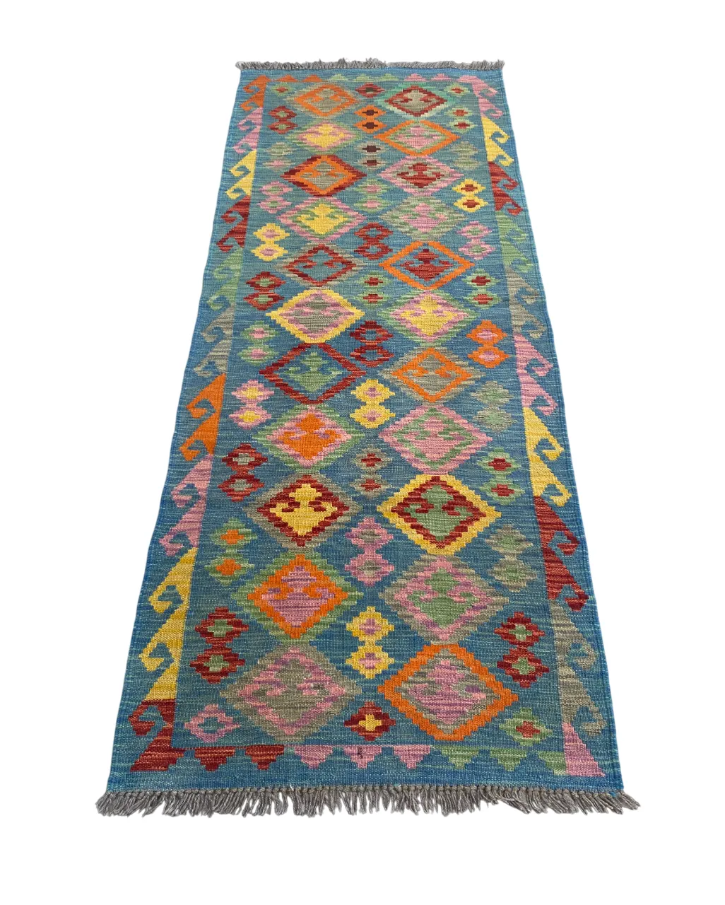 Boho Colourful Kilim Flatweave Living Room Bedroom Rug