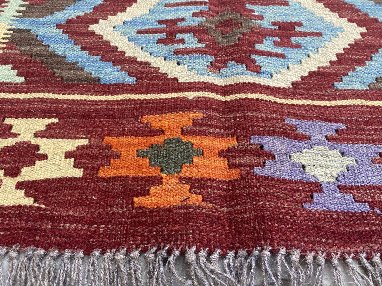 3x5 Afghan Geometric Handwoven Kilim Flatweave Rug photo vinterior