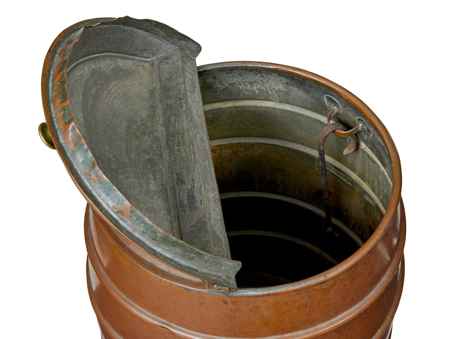 19th Century Copper And Brass Water Barrel photo for sale