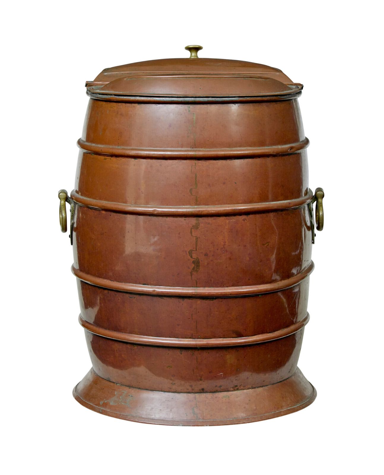 19th Century Copper And Brass Water Barrel photo vinterior