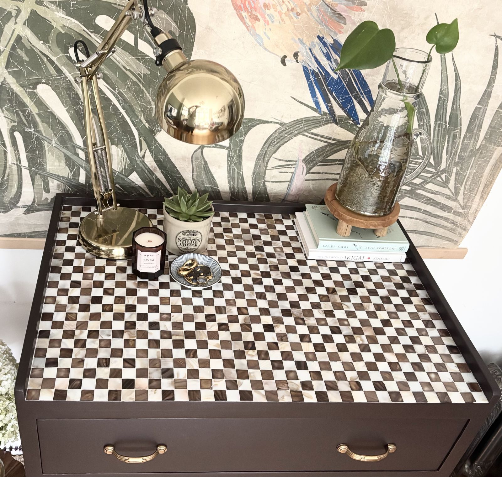 photo buy Mother Of Pearl Checkered Chest Of Drawers