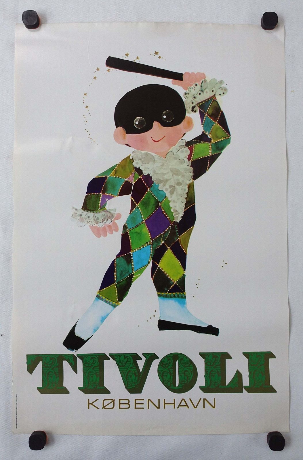 1972 Tivoli Gardens By Richardt Branderup (Harlequin)   Original Vintage Poster photo furniture