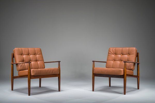 photo buy Set Of Model 118 Armchairs In Rosewood By Grete Jalk For France & Son, 1960s