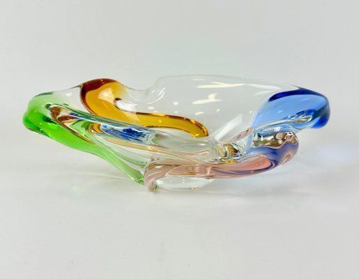 Rhapsody Glass Ashtray Attributed To Frantisek Zemek For Mstisov, 1960s photo furniture