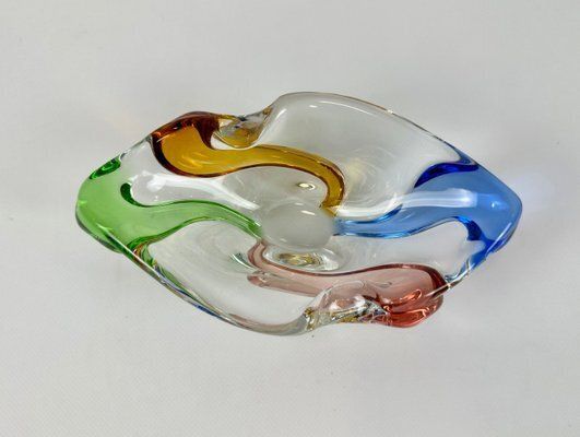 Rhapsody Glass Ashtray Attributed To Frantisek Zemek For Mstisov, 1960s photo 238.0