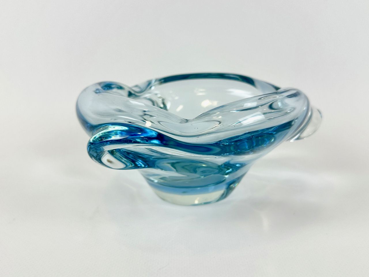 Art Glass Ashtray Attributed To Josef Hospodka For Chribska Sklarna, 1960s photo buy