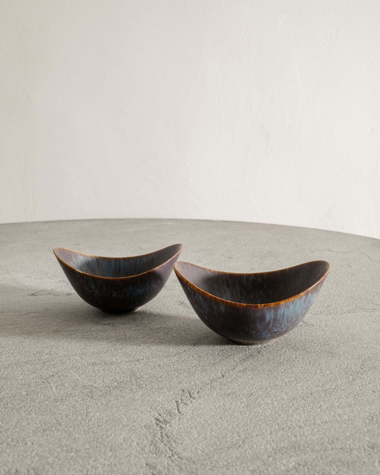 Pair Of Swedish Mid Century Stoneware Ceramic "Aro" Bowls By Gunnar Nylund For Rörstrand, 1950s photo furniture