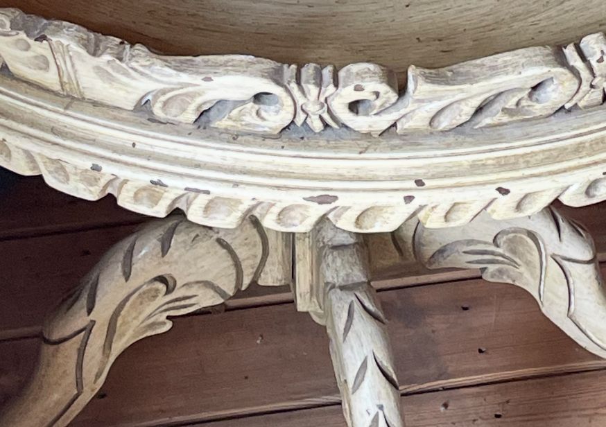 Vintage Mid Century Side Table With Carved Detail And Legs photo for sale