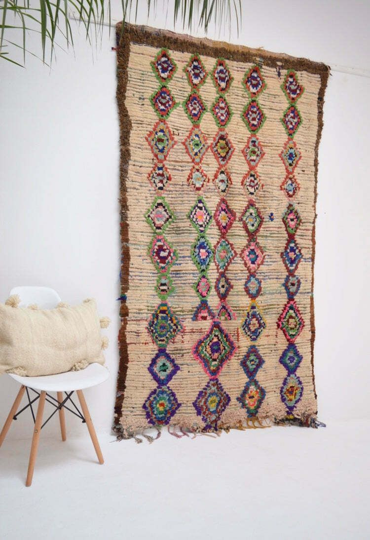 Vintage Azilal Rug Mid Century Moroccan Rug