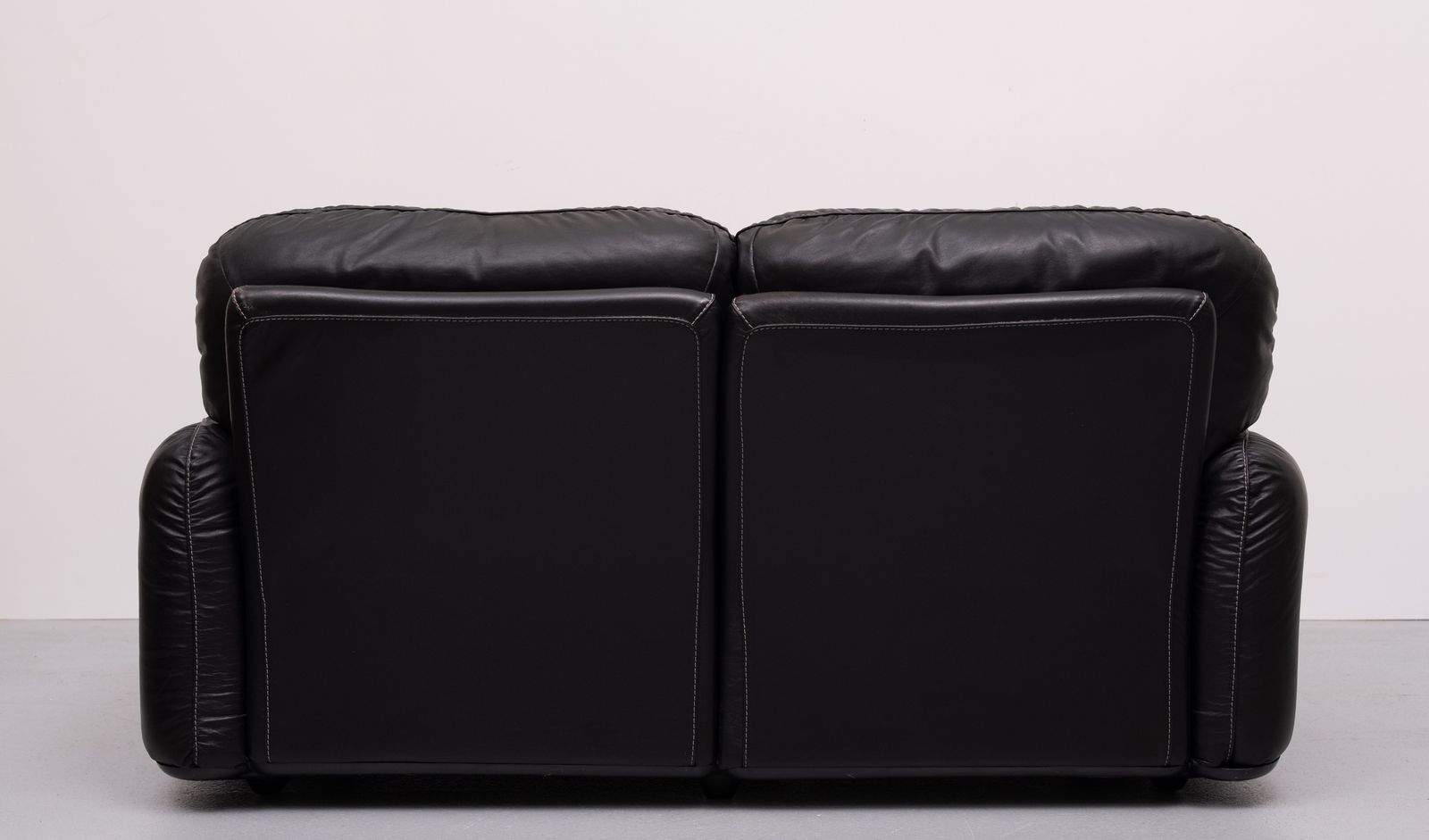 Black Leather Piumotto Sofa By Arrigo Arrigoni For Busnelli, Italy, 1970’s photo buy