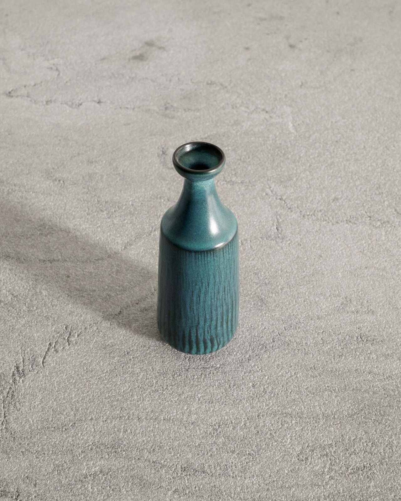 Vintage Swedish Mid Century Turquoise Blue Vase Gunnar Nylund, 1950s photo for sale