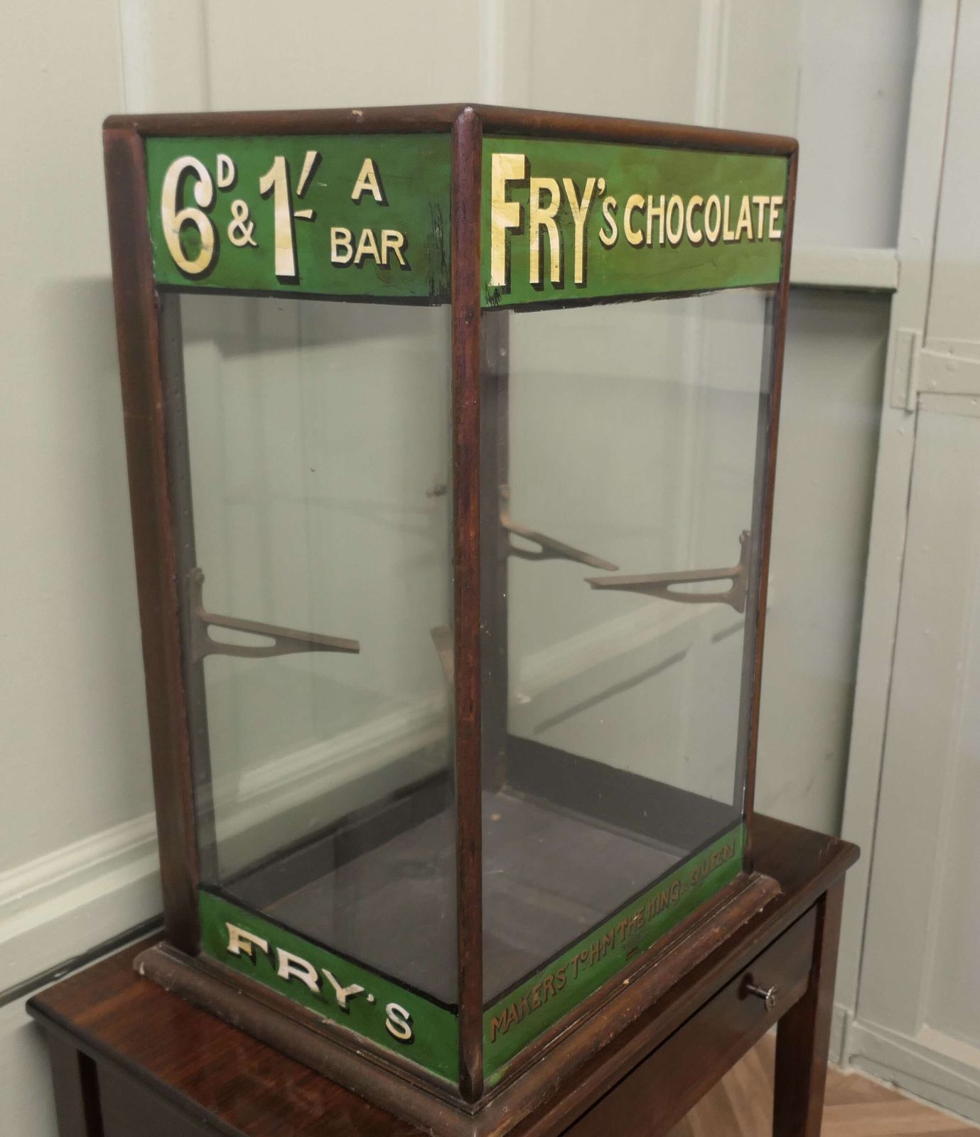 Edwardian Fry’s Counter Top Shop Display Cabinet photo furniture