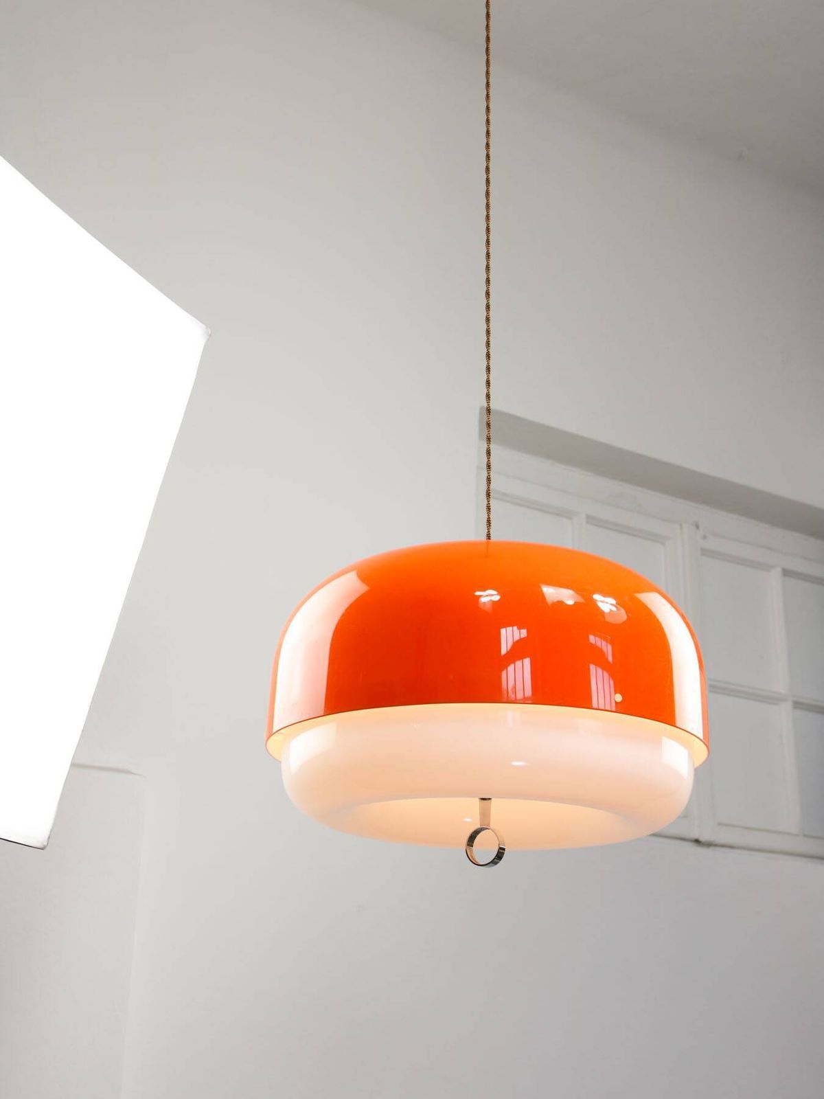 Rare Xxl Orange Medusa Pendant Lamp From Guzzini, 1970s photo buy