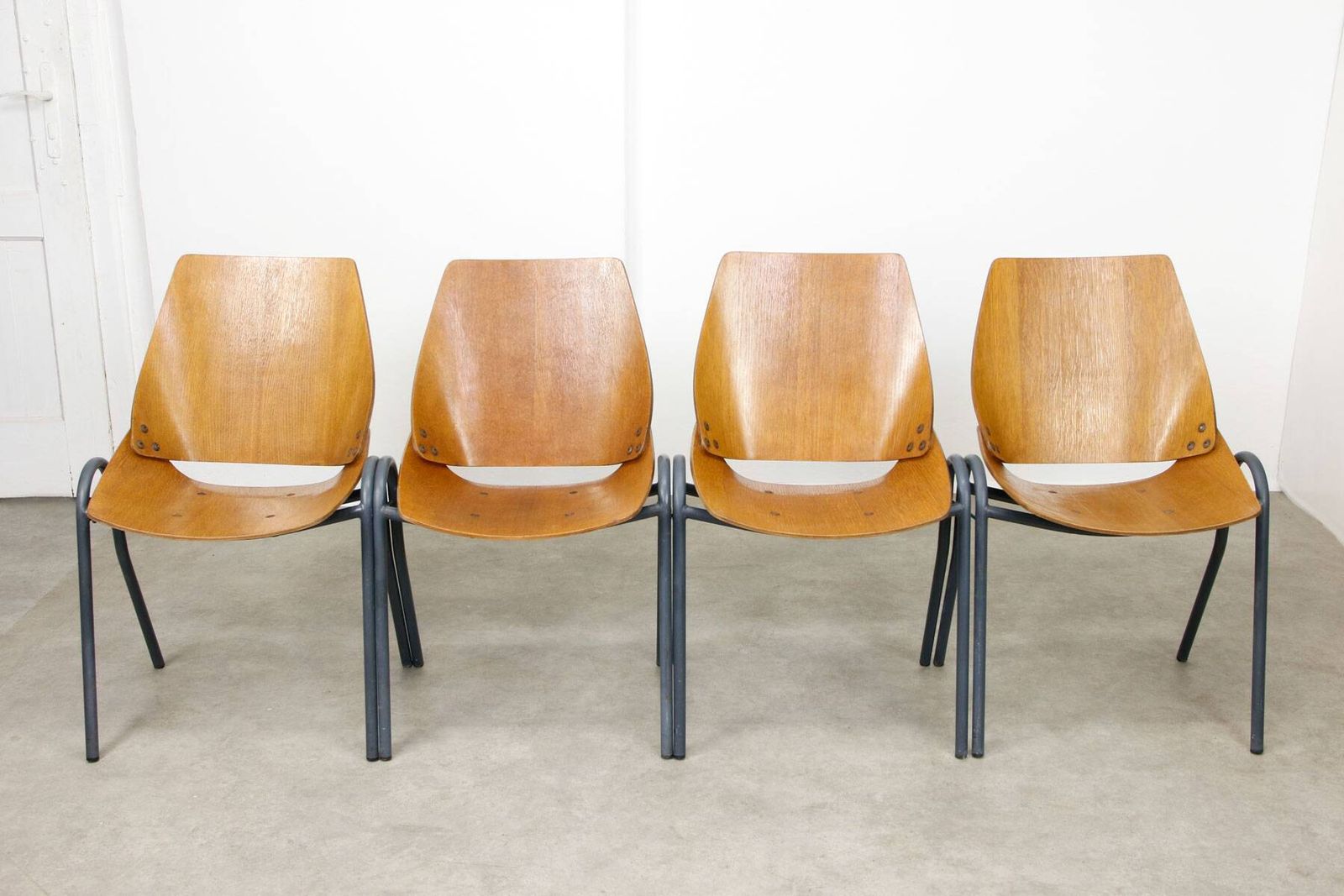 Linking Shell Chairs By Niko Kralj For Stol Kamnik, 1970s photo vintage