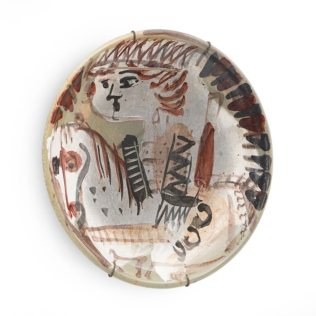 Emanuele Luzzati, “Knight” Ceramic Plate For Pozzo Garitta Of Albisola photo furniture