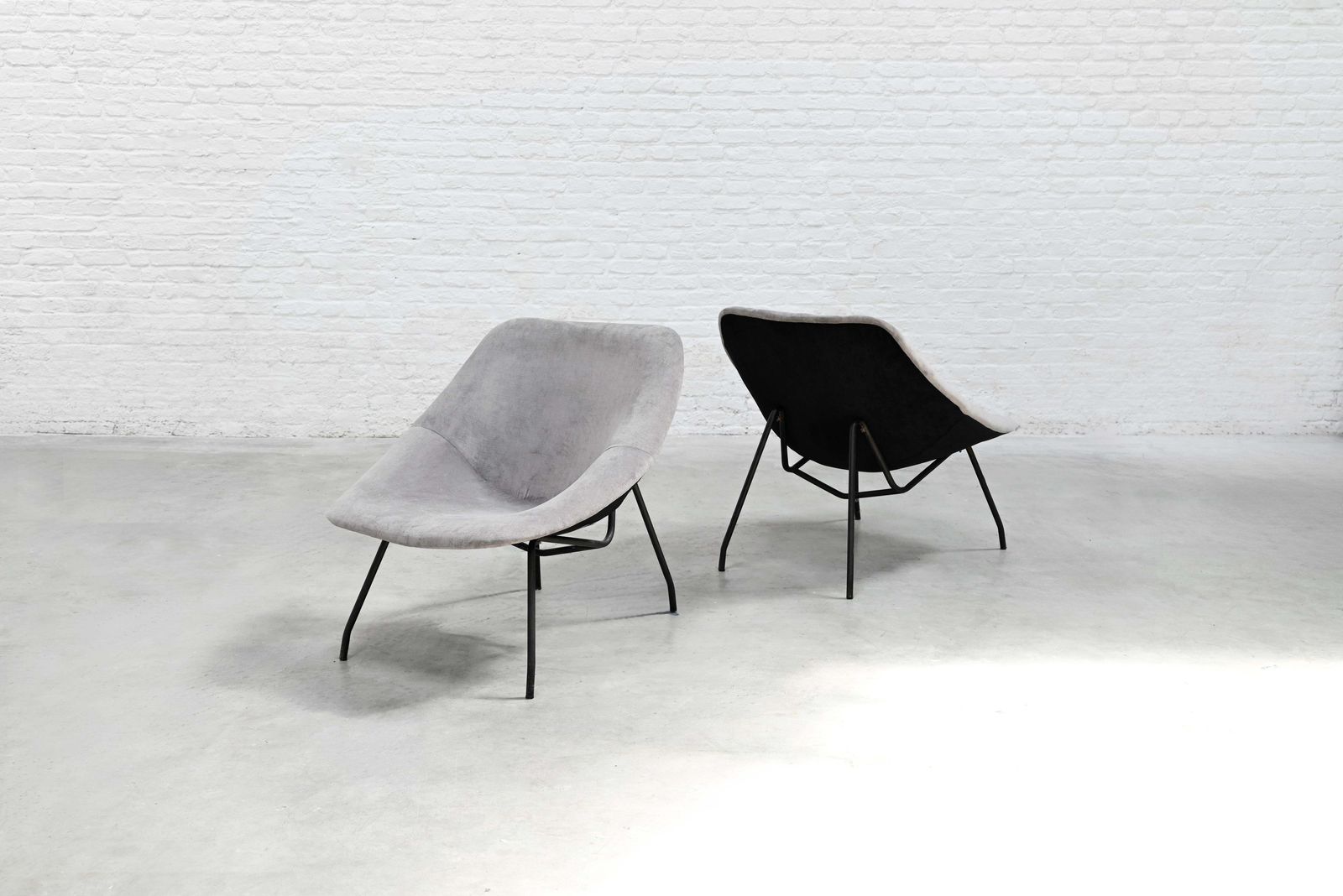 Pair Of 1950's Modernist Lounge Chairs By Gar, France photo for sale
