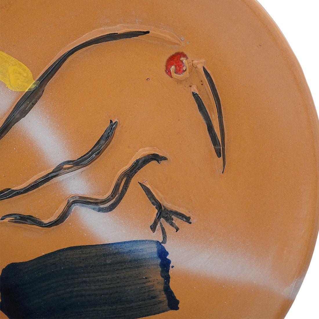Sergio Dangelo, “Kiwi Landscape” Ceramic Plate For Mazzotti Albisola, 1980s photo for sale