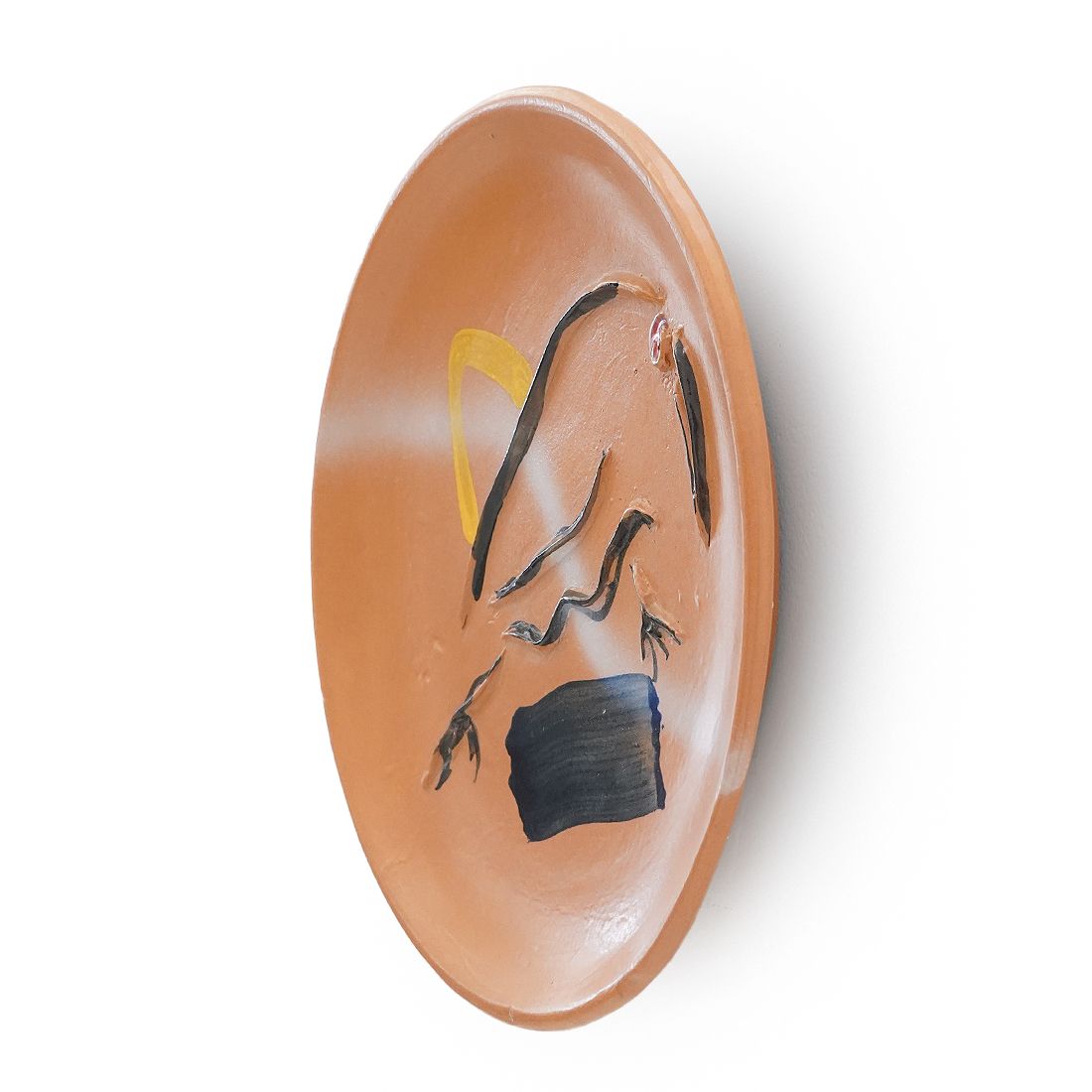 Sergio Dangelo, “Kiwi Landscape” Ceramic Plate For Mazzotti Albisola, 1980s photo Art