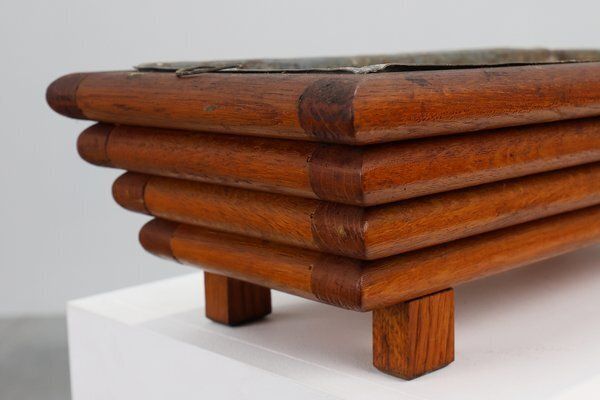 Art Deco Rectangular Planter In Wood, France, 1920 photo Garden Decor