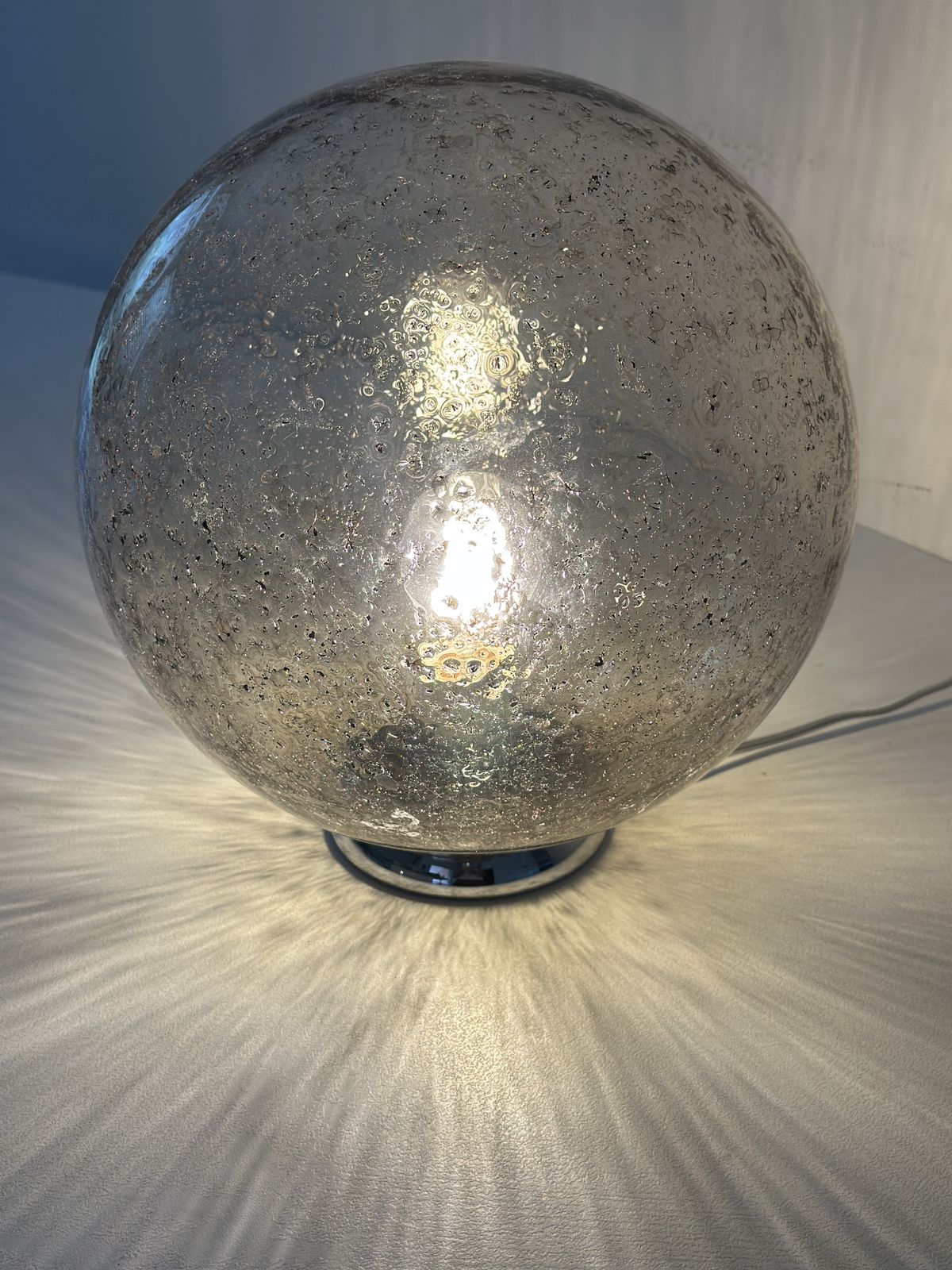 Italian Table Lamp Murano Glass By Simoeng In Clear And Fume' photo furniture