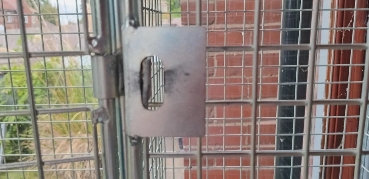 Vintage Old School Galvanised Steel Cage Lockers (6 Compartments) 5 Available photo for sale