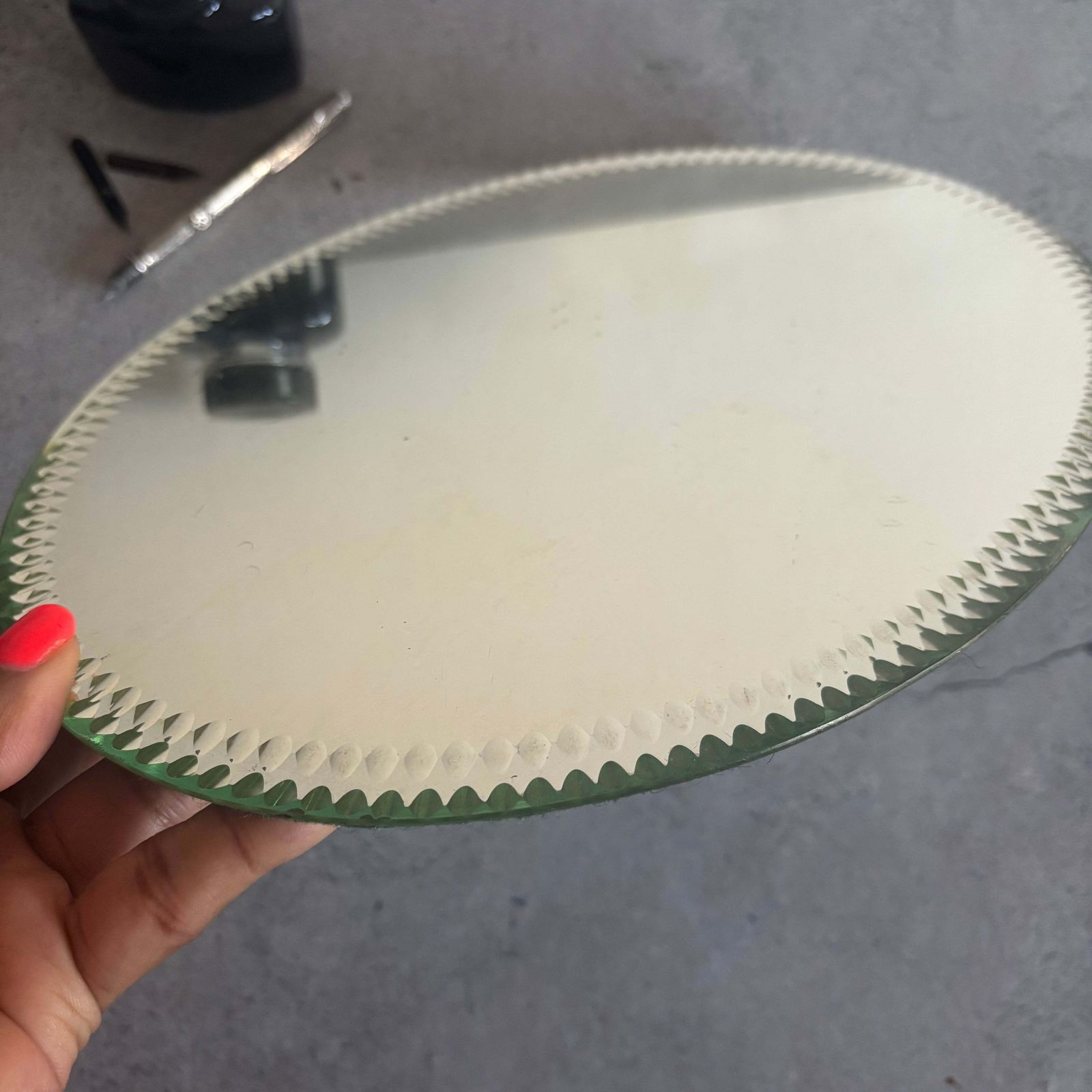 Antique Oval Shape Sorcerers Mirror photo buy