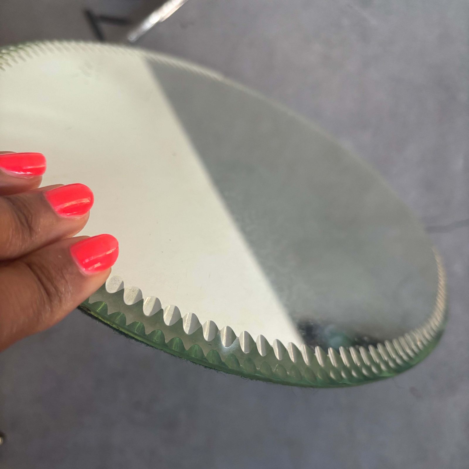 photo furniture Antique Oval Shape Sorcerers Mirror