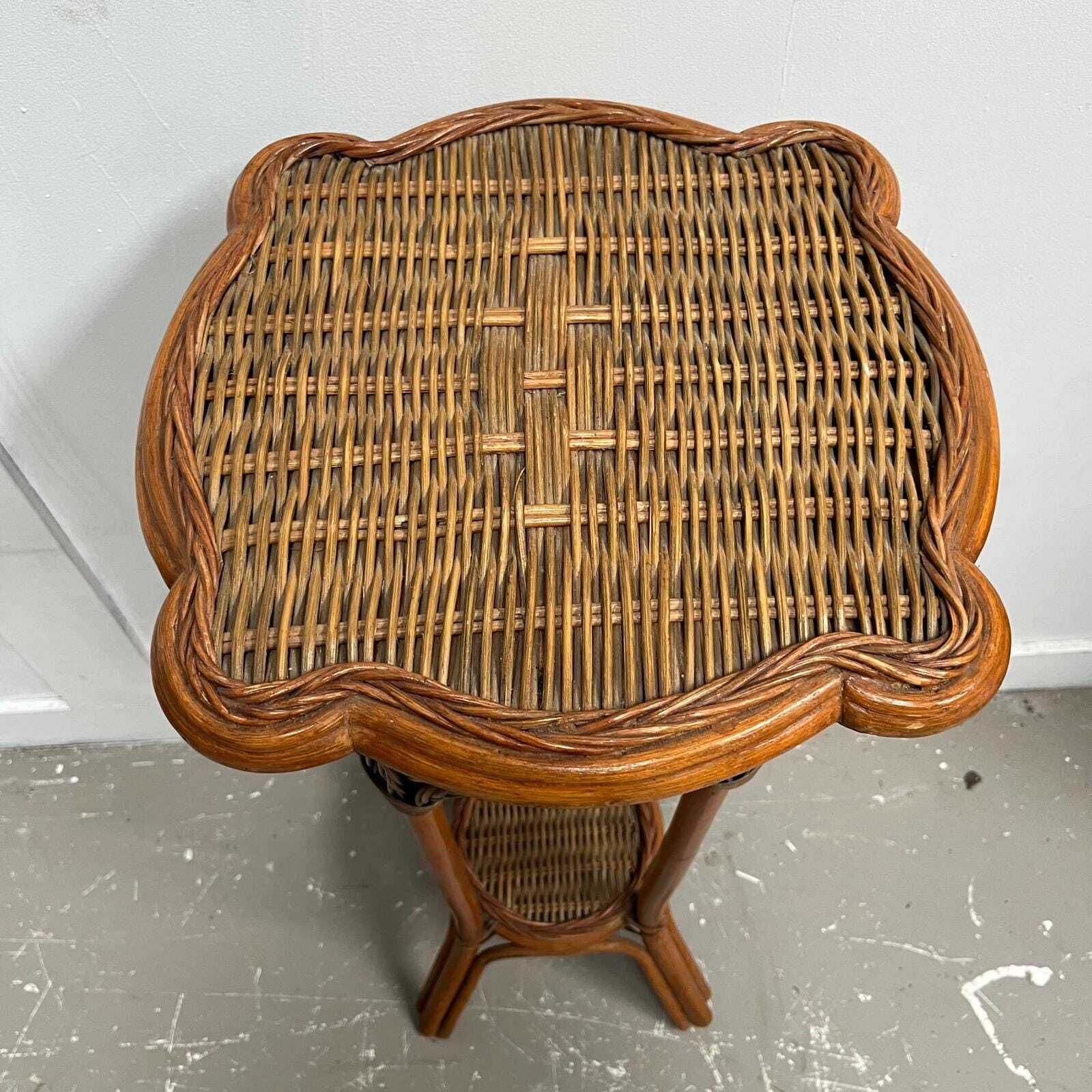 Vintage Bentwood And Wicker Plant Holder/ Jardiniere Stand photo Home Decor