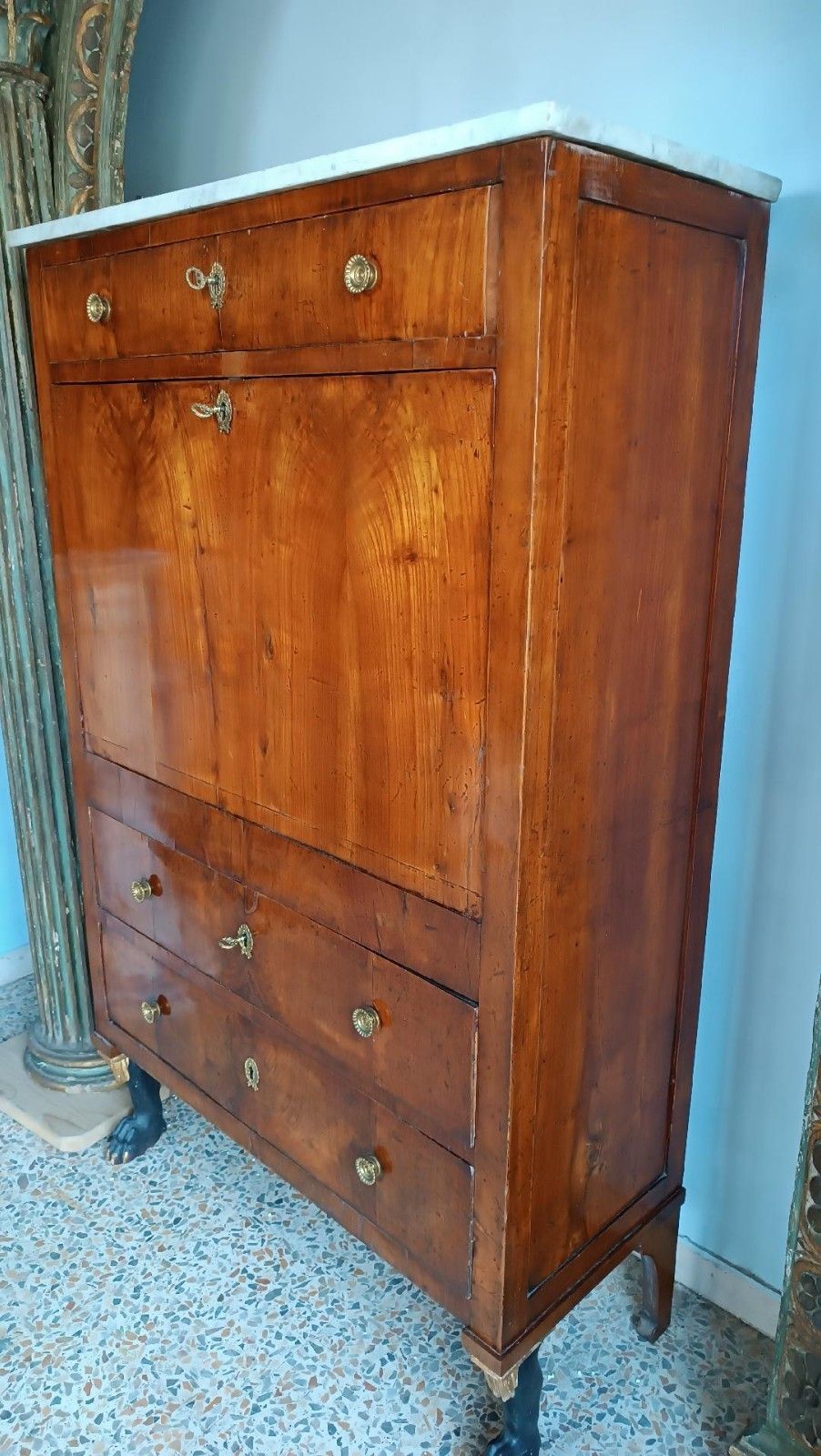 Secretaire Empire Original Early 800 Lucca Tuscany photo Furniture