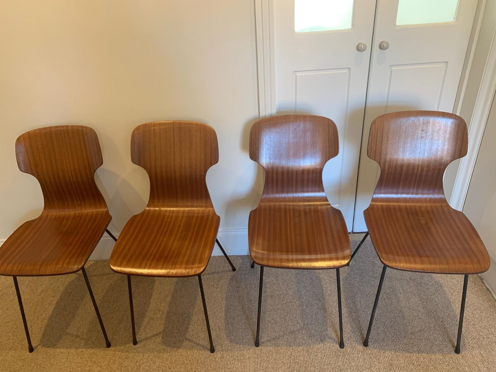 photo furniture Ant Style Mid Century Dining Chairs By Carlo Ratti (Set Of 4)