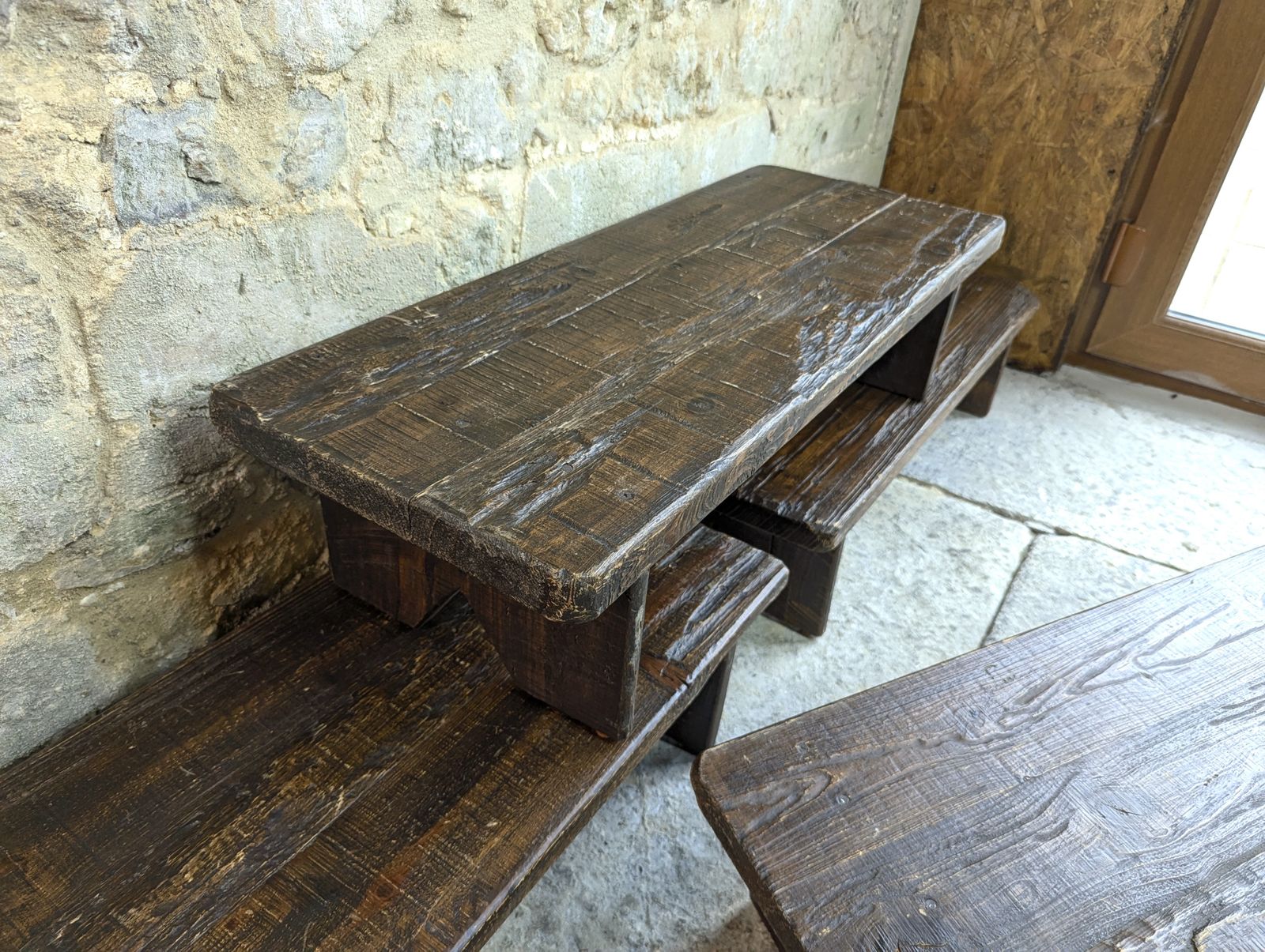 4 X Retail Rustic Display Table Risers   Wood   Childrens Benches Monitor Stands photo buy