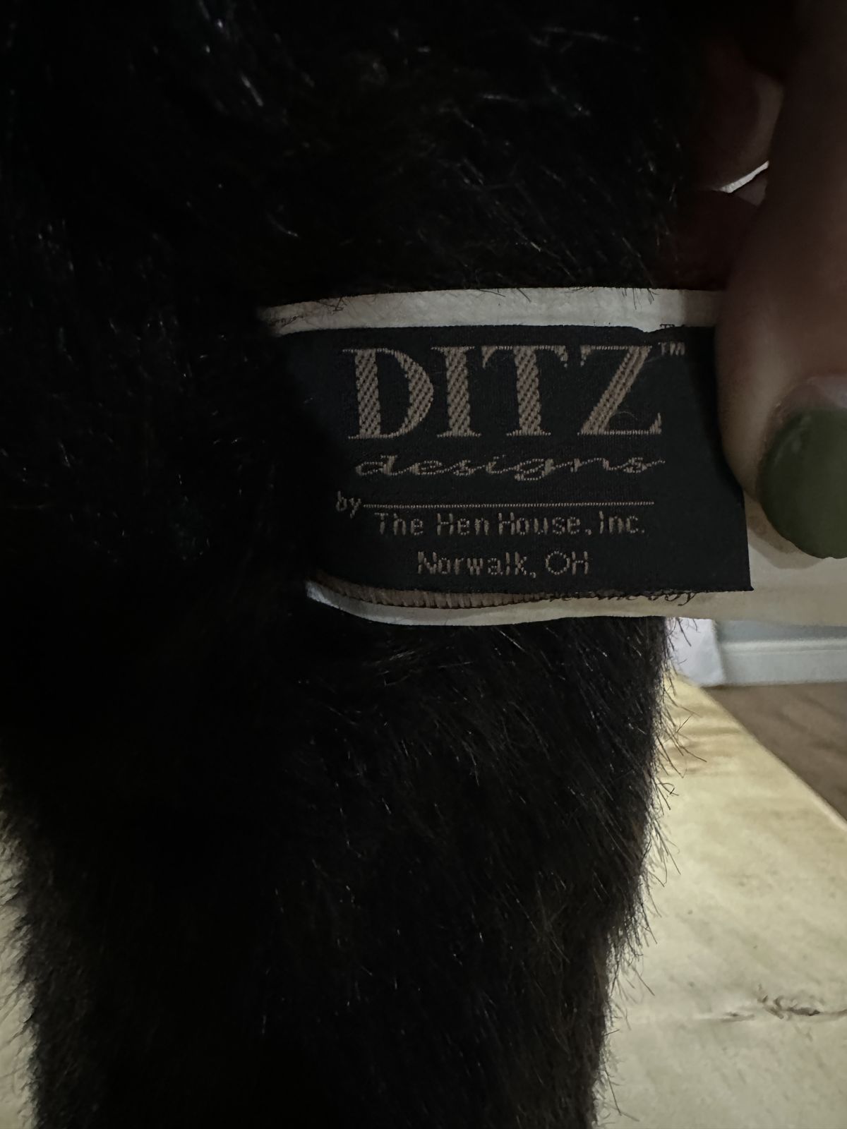 Ditz Designs By The Hen House Inc Black Bear Footrest Made In Norwalk, Oh, USA photo vinterior