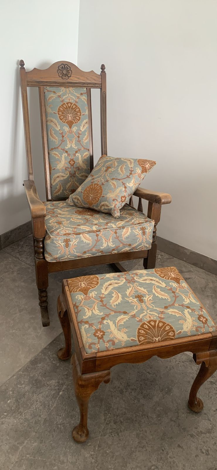 Captains Chair And Matching Rocking Chair And Foitstool photo furniture