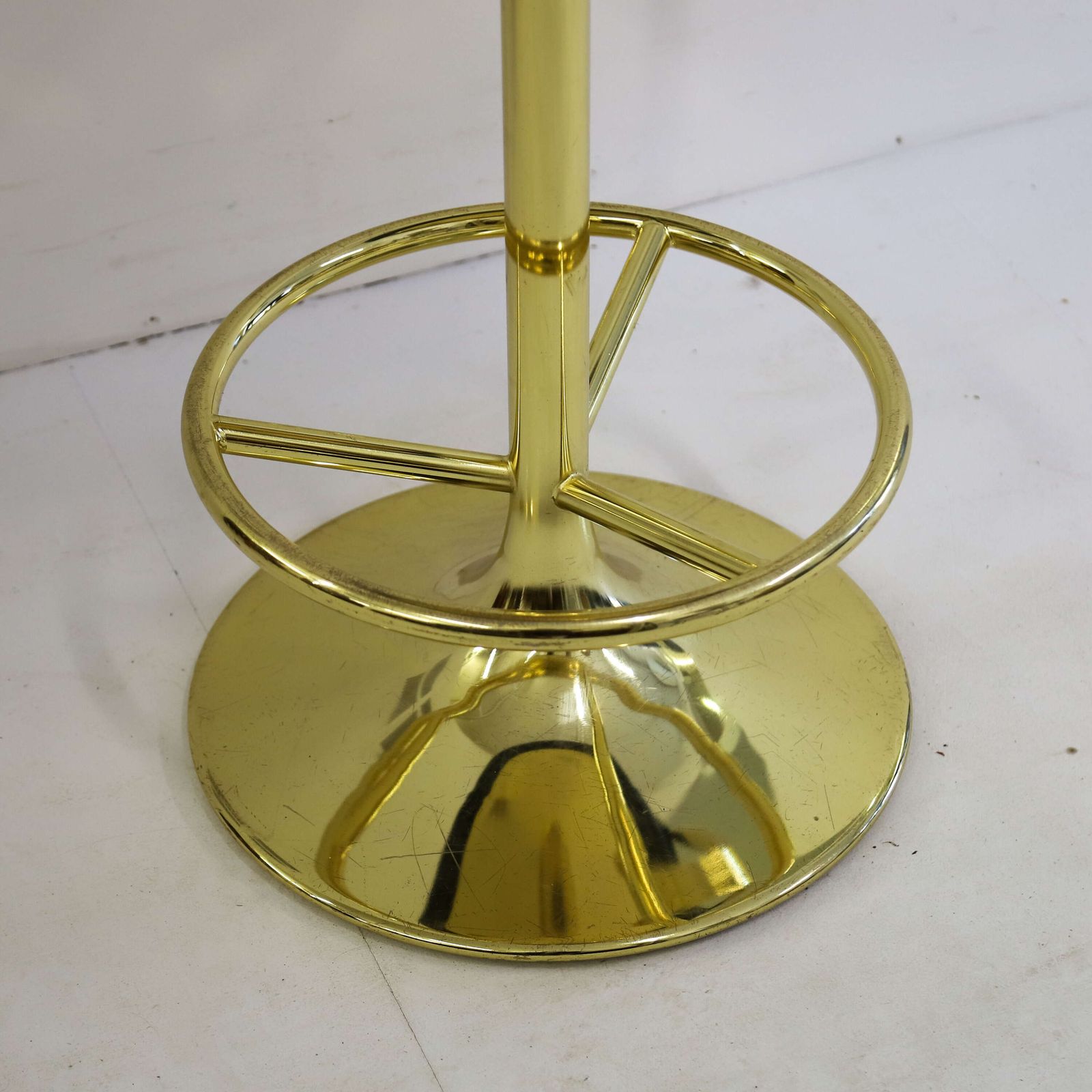 Gold Plated Swivel Bar Stool By Börje Johanson   1960s Scandinavian Design Classic photo Furniture