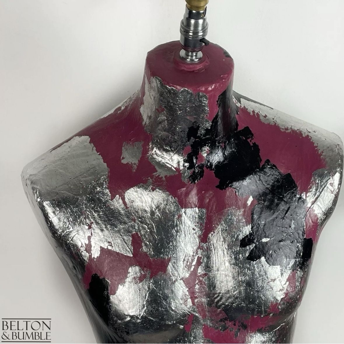 Pink, Black And Silver Mannequin Floor Lamp With Stainless Steel Stand photo buy